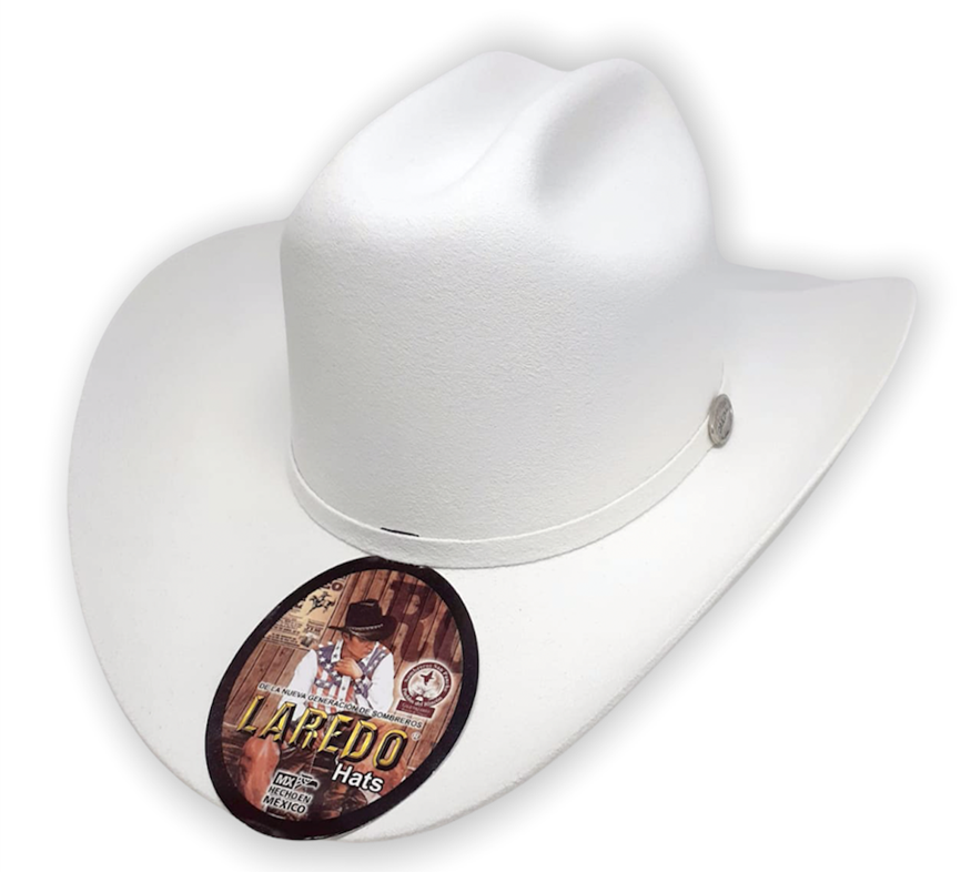 Texana de Lana de Color Blanco 0024 Laredo Hats Texana Laredo Hats
