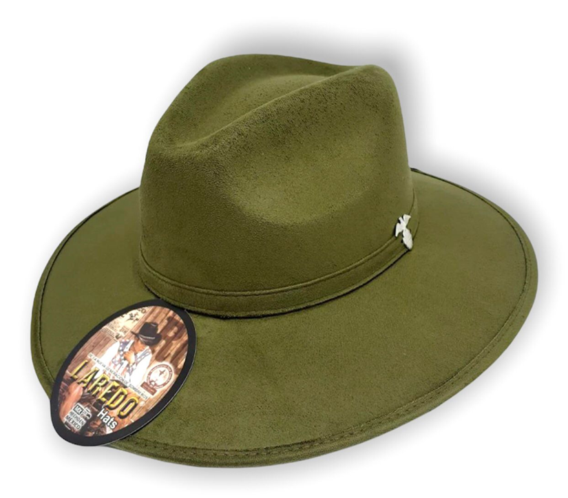 Sombrero Gamuza Verde Militar 0086 Laredo Hats Dama Laredo Hats